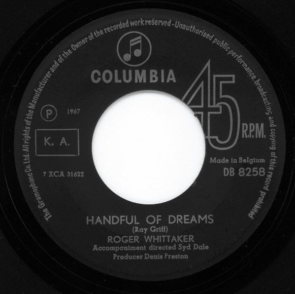 Roger Whittaker - Handful Of Dreams Vinyl Singles