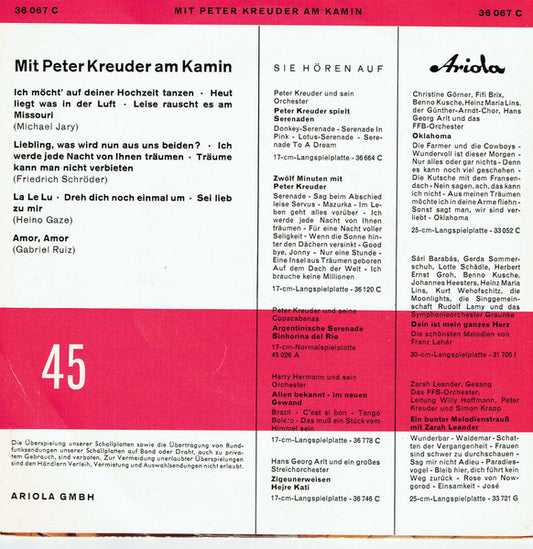 Peter Kreuder - Mit Peter Kreuder Am Kamin