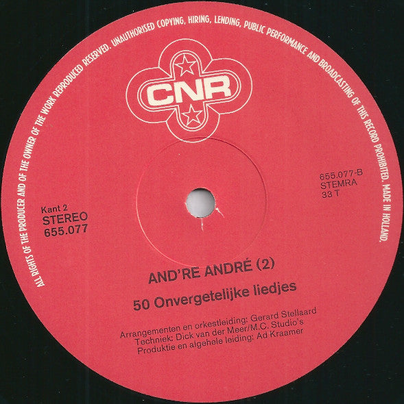 André van Duin - And're Andre 2 - 50 Onvergetelijke Liedjes (LP) 52440 Vinyl LP Vinyl Very Good (VG) <br> Hoes Good Plus (G+)