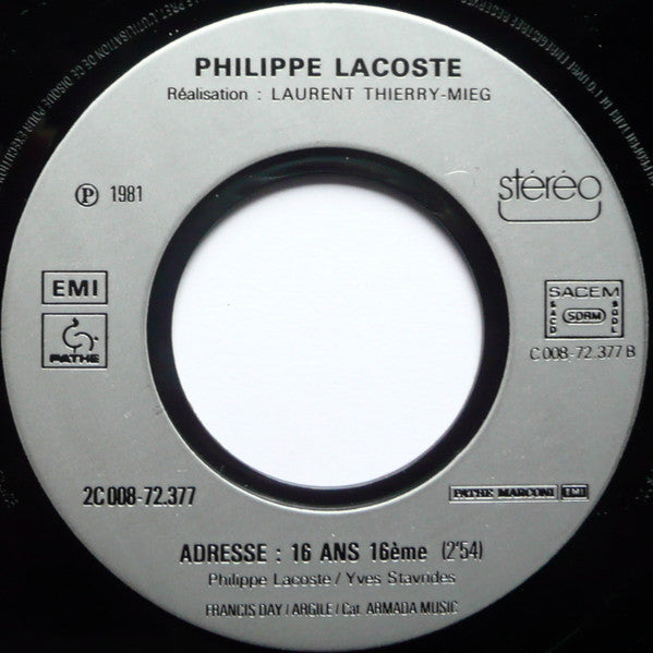 Philippe Lacoste - Moi, Je Suis Comme Elle Vinyl Singles