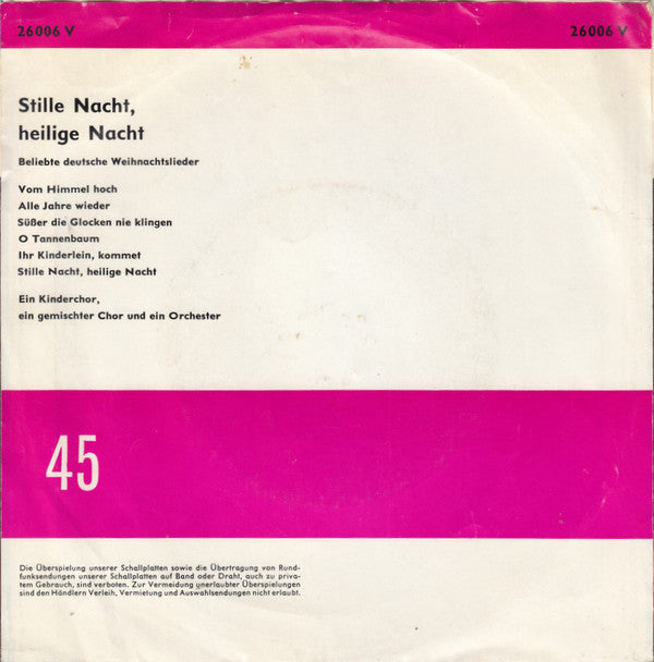 Unknown Artist - Stille Nacht, Heilige Nacht Vinyl Singles