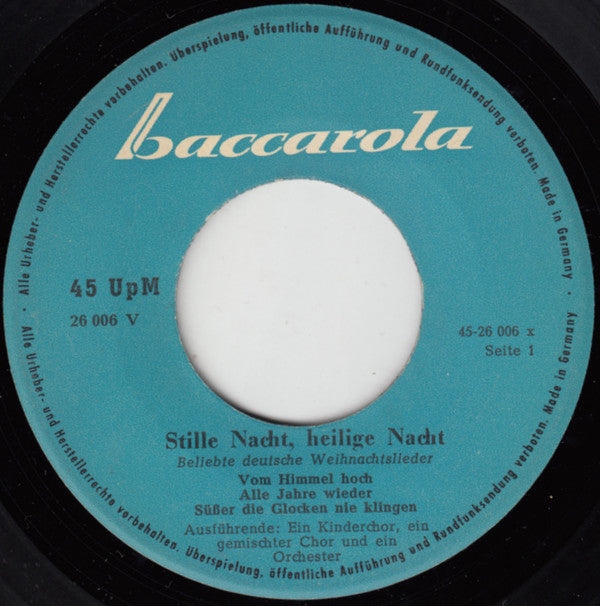 Unknown Artist - Stille Nacht, Heilige Nacht Vinyl Singles