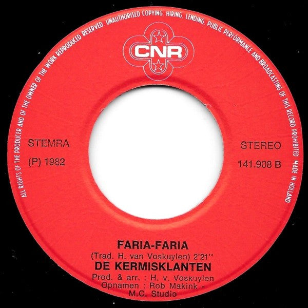 Kermisklanten - Pinguindans Vinyl Singles Vinyl Very Good (VG) <br> Hoes Good Plus (G+)