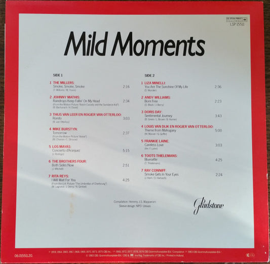 Various - Mild Moments (LP) Vinyl LP Vinyl Zeer Goed / Hoesje Goed "VINYLSINGLES.NL"