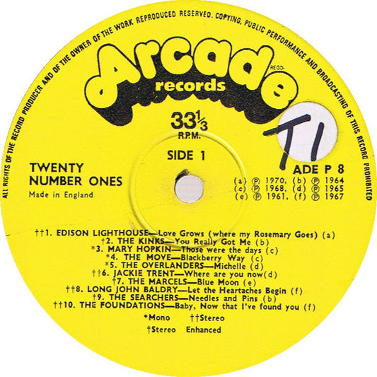 Various - ** Number *'s (LP) Vinyl LP Vinyl Zeer Goed / Hoesje Goed "VINYLSINGLES.NL"