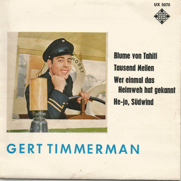 Gert Timmerman - Blume Von Tahit Vinyl Singles EP Vinyl Very Good (VG) <br> Hoes Good Plus (G+)