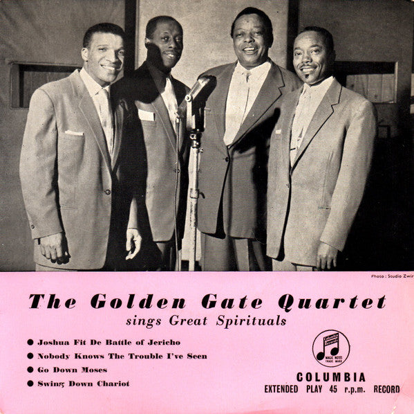 Golden Gate Quartet - Sings Great Spirituals Vinyl Singles EP Vinyl Very Good (VG) <br> Hoes Good Plus (G+)