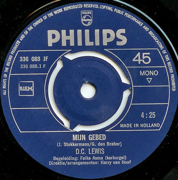 D.C. Lewis - Mijn Gebed 40293 Vinyl Singles Vinyl Goed / Hoes Generic