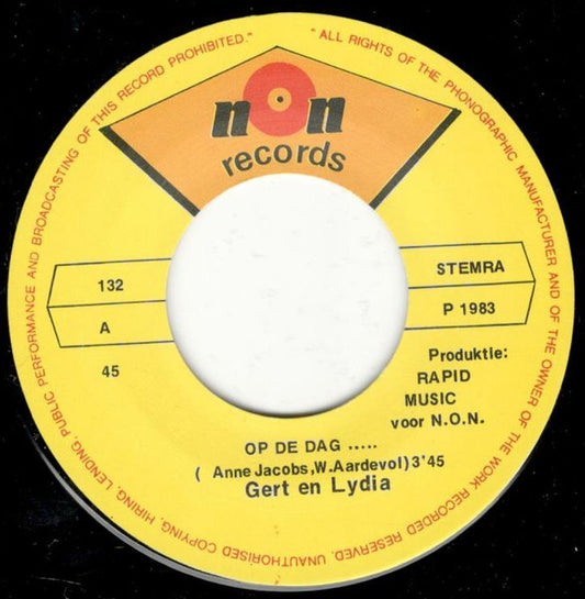 Gert Siebum & Lydia Beck - Op De Dag