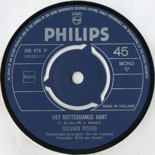 Sylvain Poons - Je Moet Me Al Die Domme Dingen Maar Vergeven Vinyl Singles Vinyl Very Good (VG) <br> Hoes Good Plus (G+)