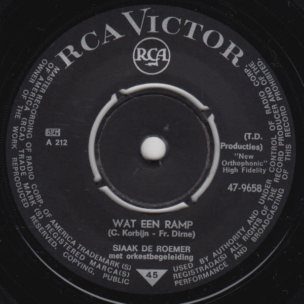 Sjaak de Roemer - Marie Vinyl Singles Vinyl Very Good (VG) <br> Hoes Generic