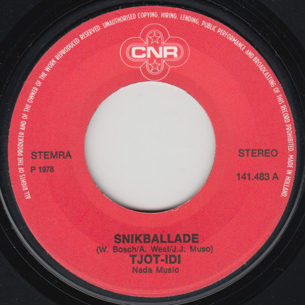 Tjot-Idi - Snikballade Vinyl Singles Vinyl Very Good (VG) <br> Hoes Good Plus (G+)