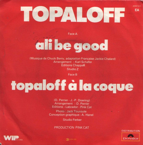 Patrick Topaloff - Ali Be Good Vinyl Singles Vinyl Very Good (VG) <br> Hoes Good Plus (G+)