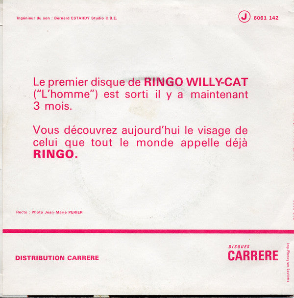 Ringo - Elle, Je Ne Veux Qu'elle Vinyl Singles Vinyl Very Good (VG) <br> Hoes Good Plus (G+)