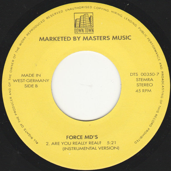 Force M.D.'S - Are You Really Real Vinyl Singles