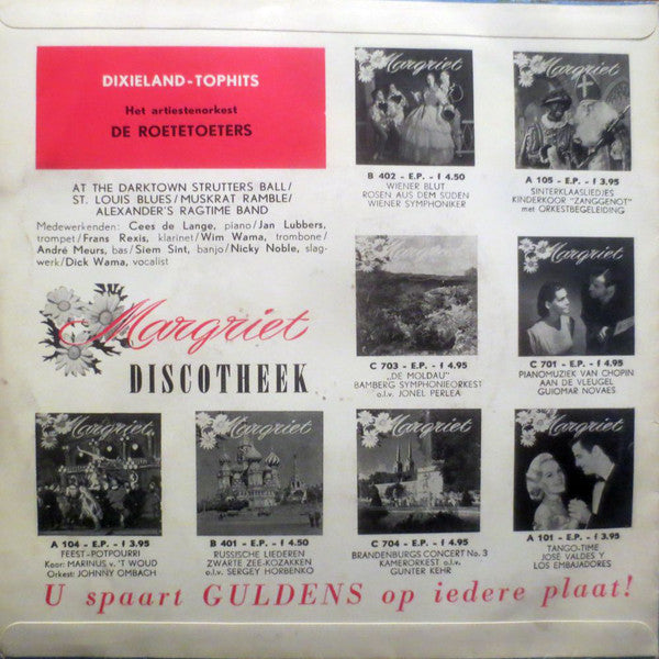 Roetetoeters - Dixieland-Tophits Vinyl Singles EP Vinyl Very Good (VG) <br> Hoes Good Plus (G+)