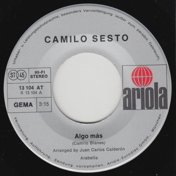 Camilo Sesto - Algo Mas Vinyl Singles