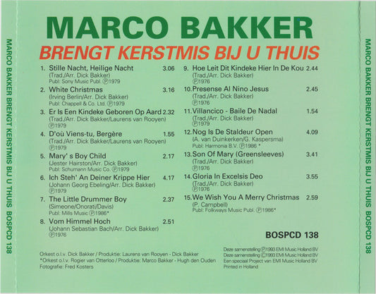 Marco Bakker - Brengt Kerstmis Bij U Thuis (CD) Compact Disc Vinyl Zeer Goed / Hoesje Goed "VINYLSINGLES.NL"