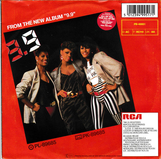 9.9 - All Of Me For All Of You Vinyl Singles Vinyl Zeer Goed / Hoesje Goed "VINYLSINGLES.NL"