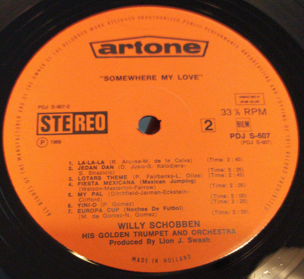 Willy Schobben - Somewhere My Love (LP) Vinyl LP