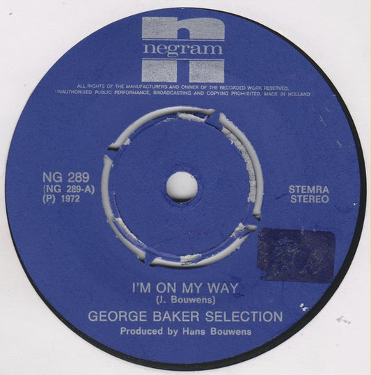 George Baker Selection - I'm On My Way Vinyl Singles Vinyl Zeer Goed / Hoesje Goed "VINYLSINGLES.NL"
