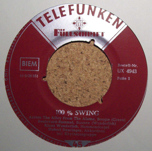Klaus Wunderlich, Hubert Deuringer -% Swing Vinyl Singles EP Vinyl Zeer Goed / Hoesje Goed "VINYLSINGLES.NL"