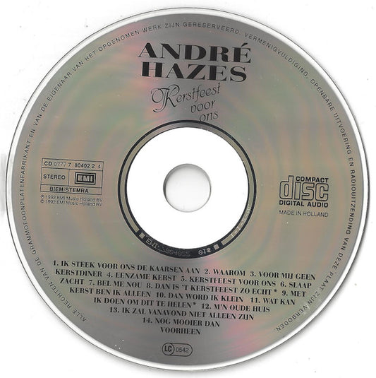 André Hazes - Kerstfeest Voor Ons (CD) Compact Disc Vinyl Zeer Goed / Hoesje Goed "VINYLSINGLES.NL"