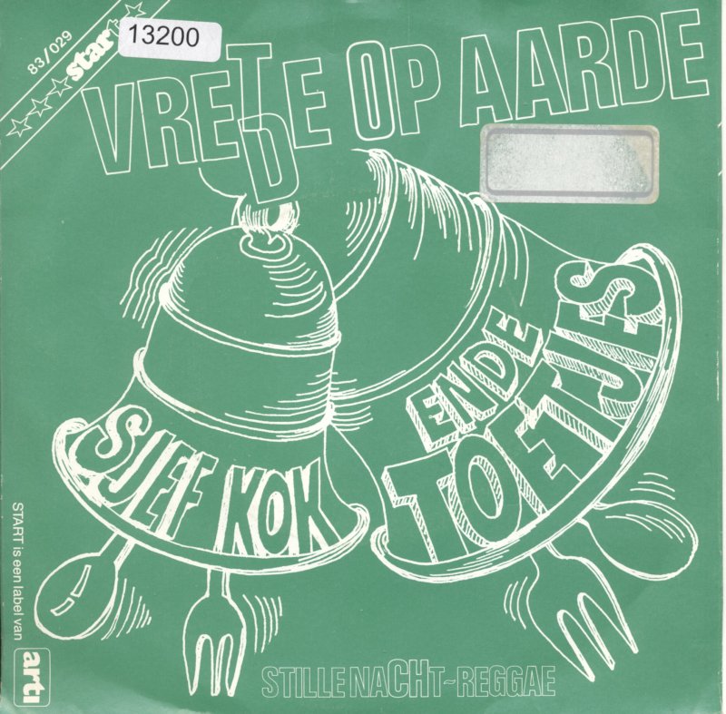 Stef Kok En De Toetjes - Vrede Op Aarde Vinyl Singles Vinyl Very Good (VG) <br> Hoes Good Plus (G+)
