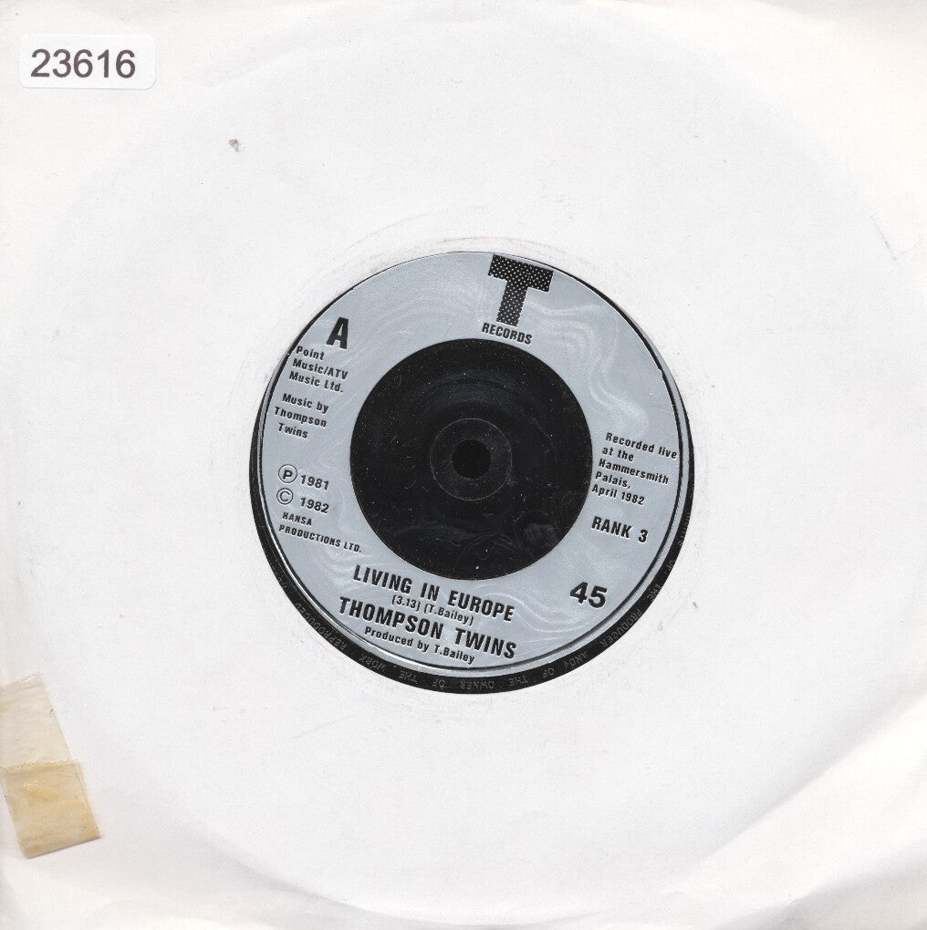 Thompson Twins - Living In Europe Vinyl Singles Vinyl Very Good (VG) <br> Hoes Generic