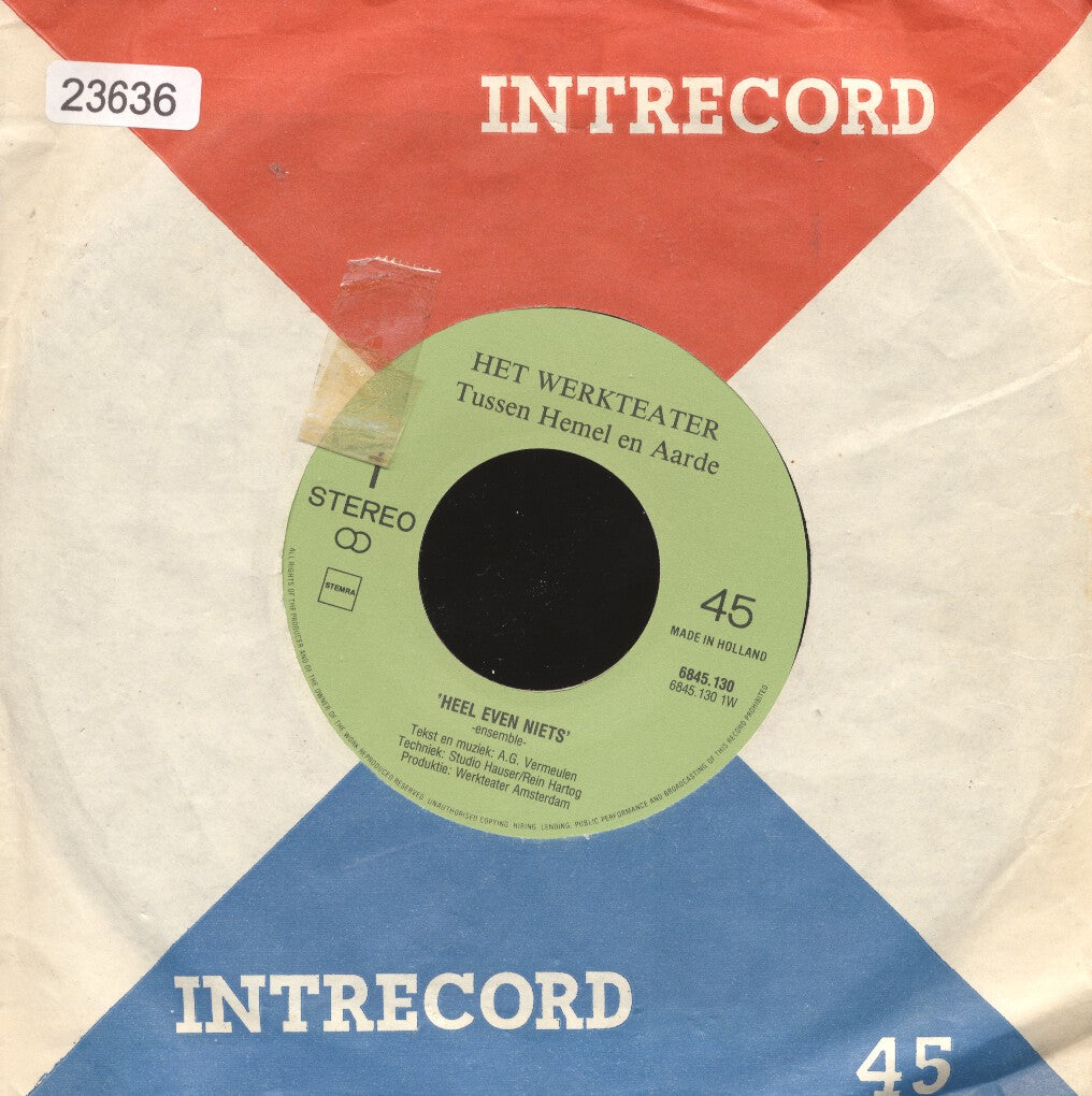 Werkteater - Tussen Hemel En Aarde Vinyl Singles Vinyl Very Good (VG) <br> Hoes Good Plus (G+)