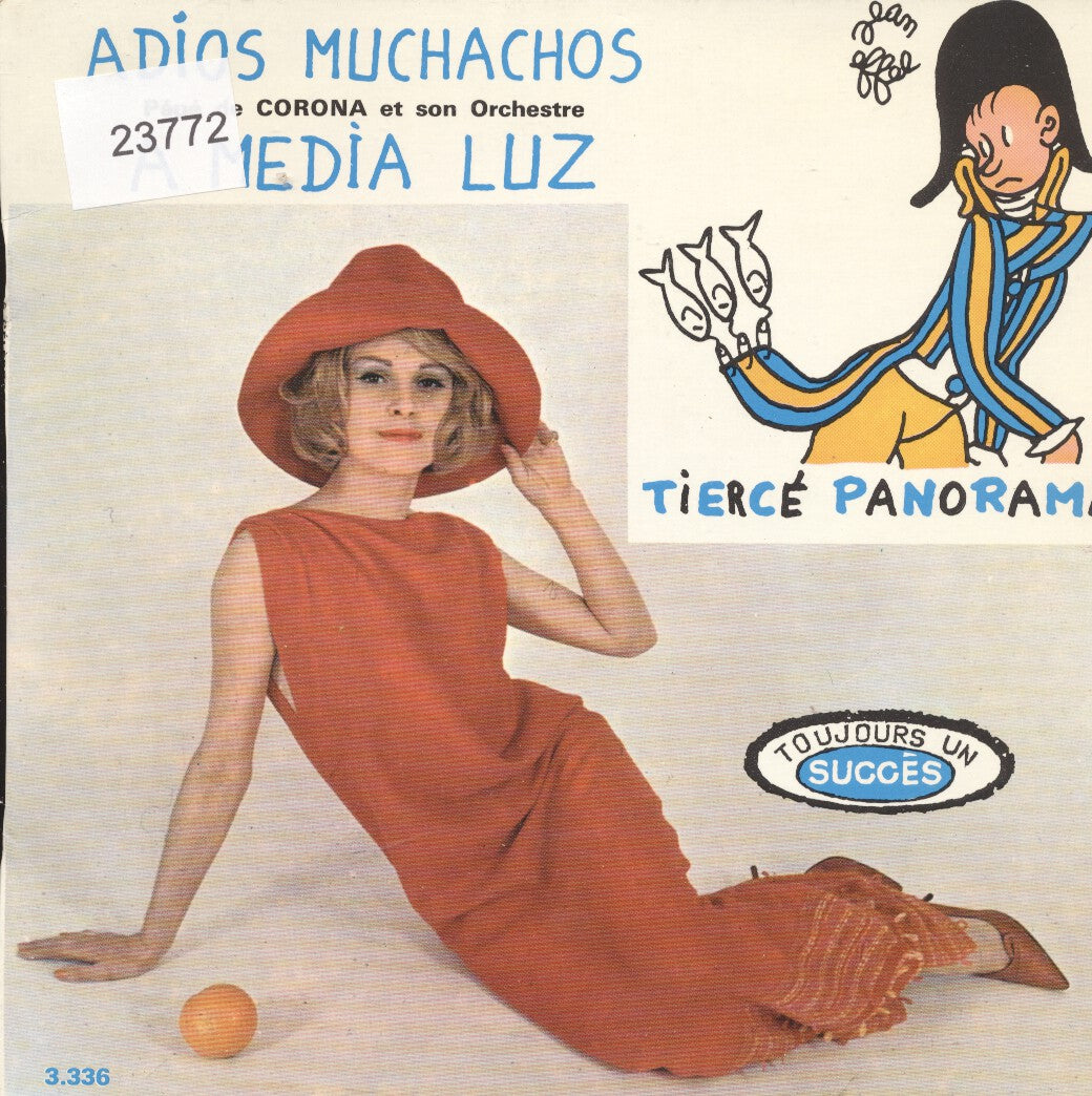 L'Orchestre Pepe De Corona - Adios Muchachos Vinyl Singles Vinyl Very Good (VG) <br> Hoes Good Plus (G+)