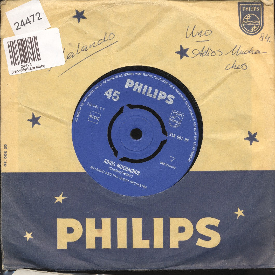 Malando En Zijn Tango-Orkest - Malando En Zijn Tango-Orkest Vinyl Singles Vinyl Very Good (VG) <br> Hoes Good Plus (G+)