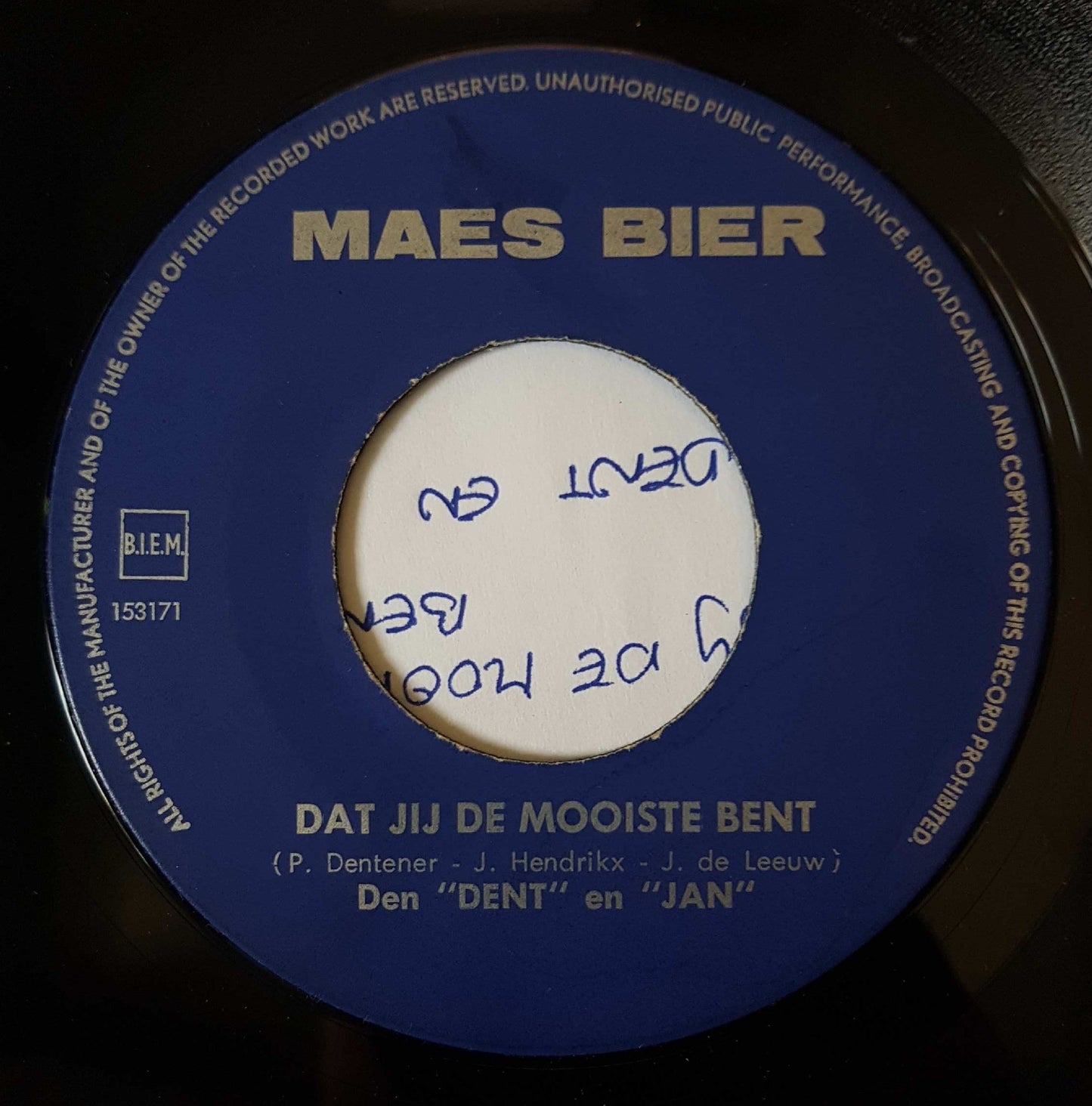 D'n Dent En Jan - Dat Jij De Mooiste Bent Vinyl Singles Vinyl Very Good (VG) <br> Hoes Good Plus (G+)