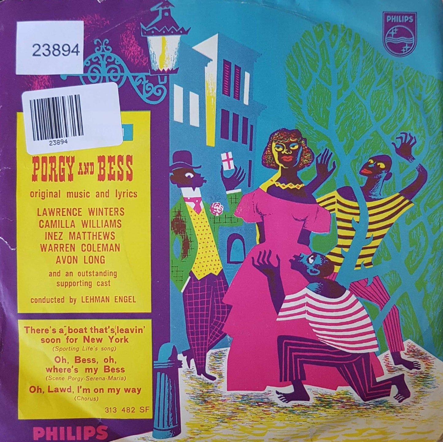 An Original Sound Track Recording Of Porgy And Bess - There's A Boat That's Leavin' Soon For Vinyl Singles Vinyl Very Good (VG) <br> Hoes Good Plus (G+)
