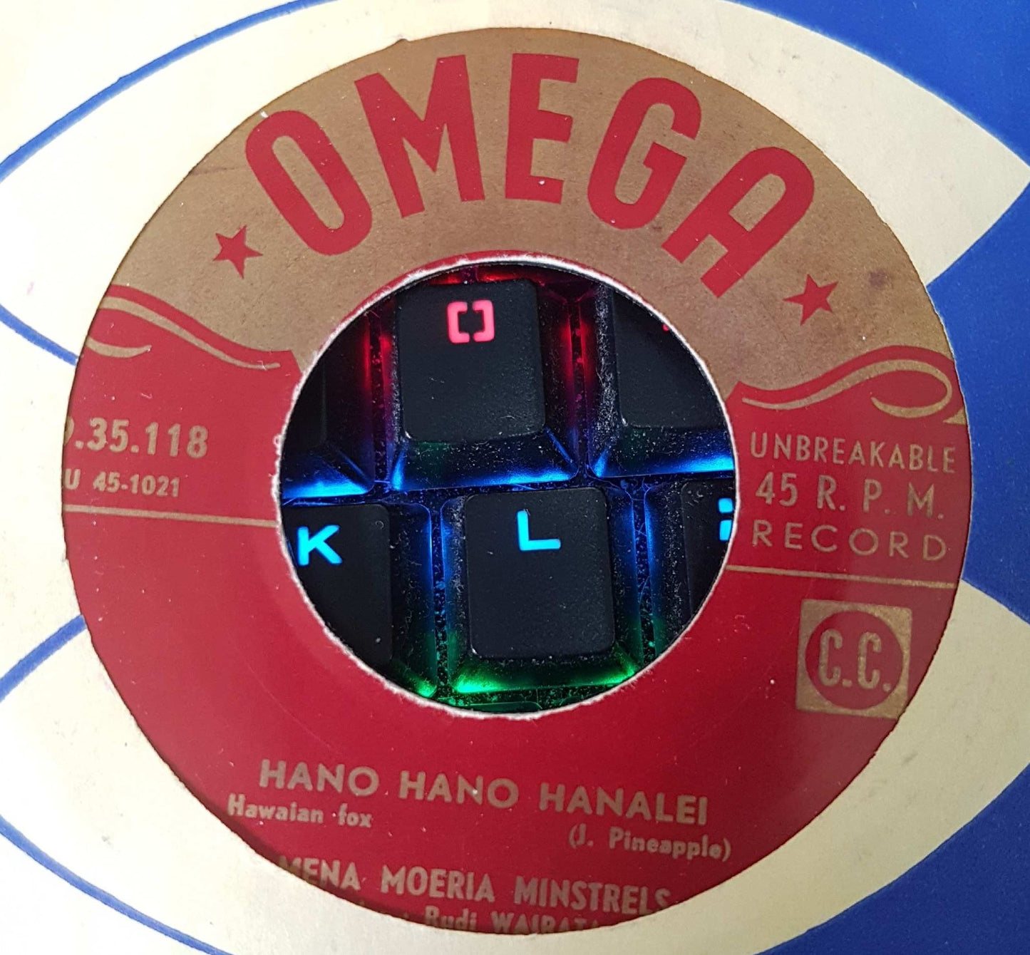 Mena Moeria Minstrels - Hano Hano Hanalei Vinyl Singles Vinyl Very Good (VG) <br> Hoes Good Plus (G+)