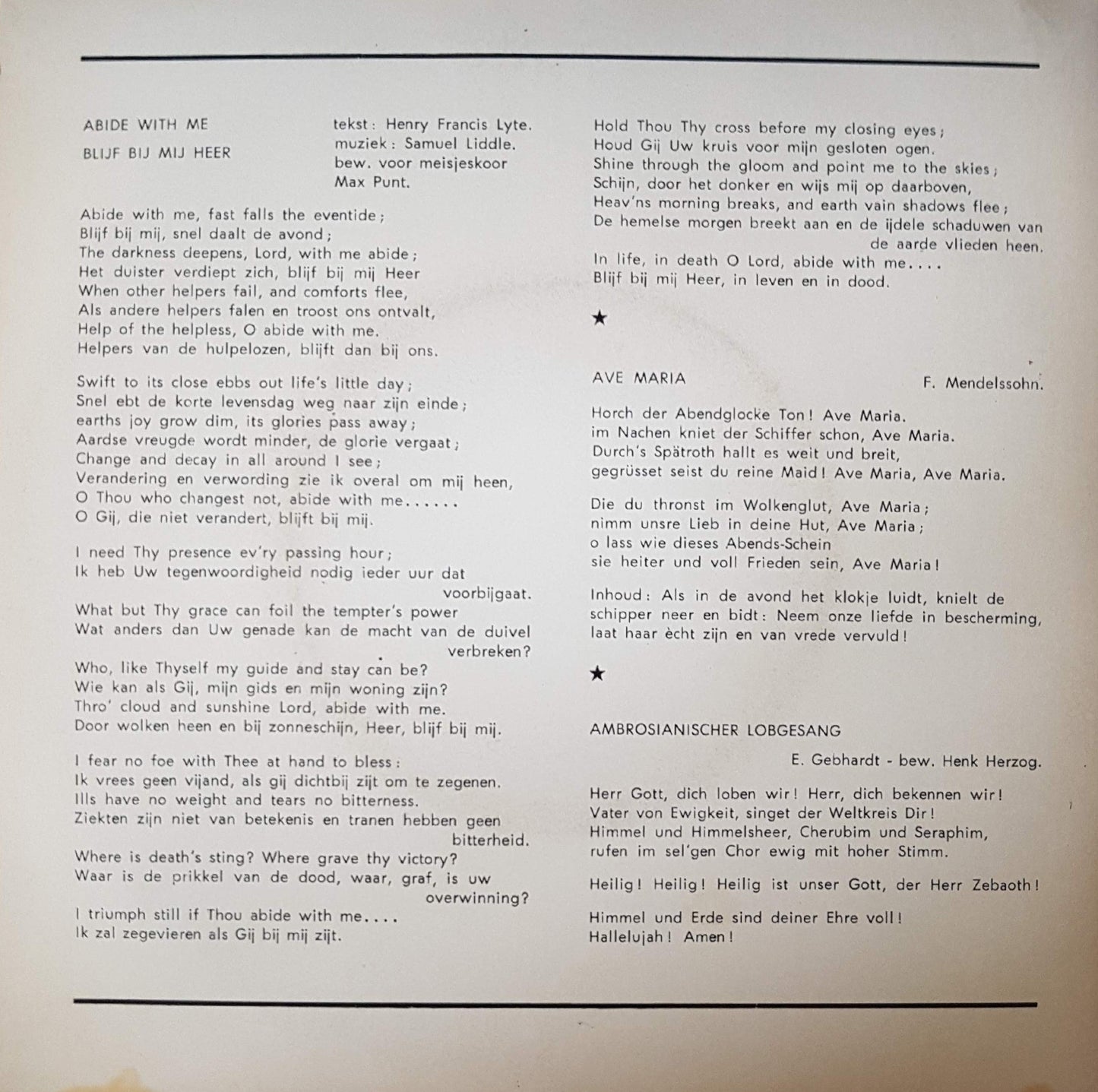 Heldria Meisjeskoor - Blijf bij mij Heer Vinyl Singles Vinyl Very Good (VG) <br> Hoes Good Plus (G+)