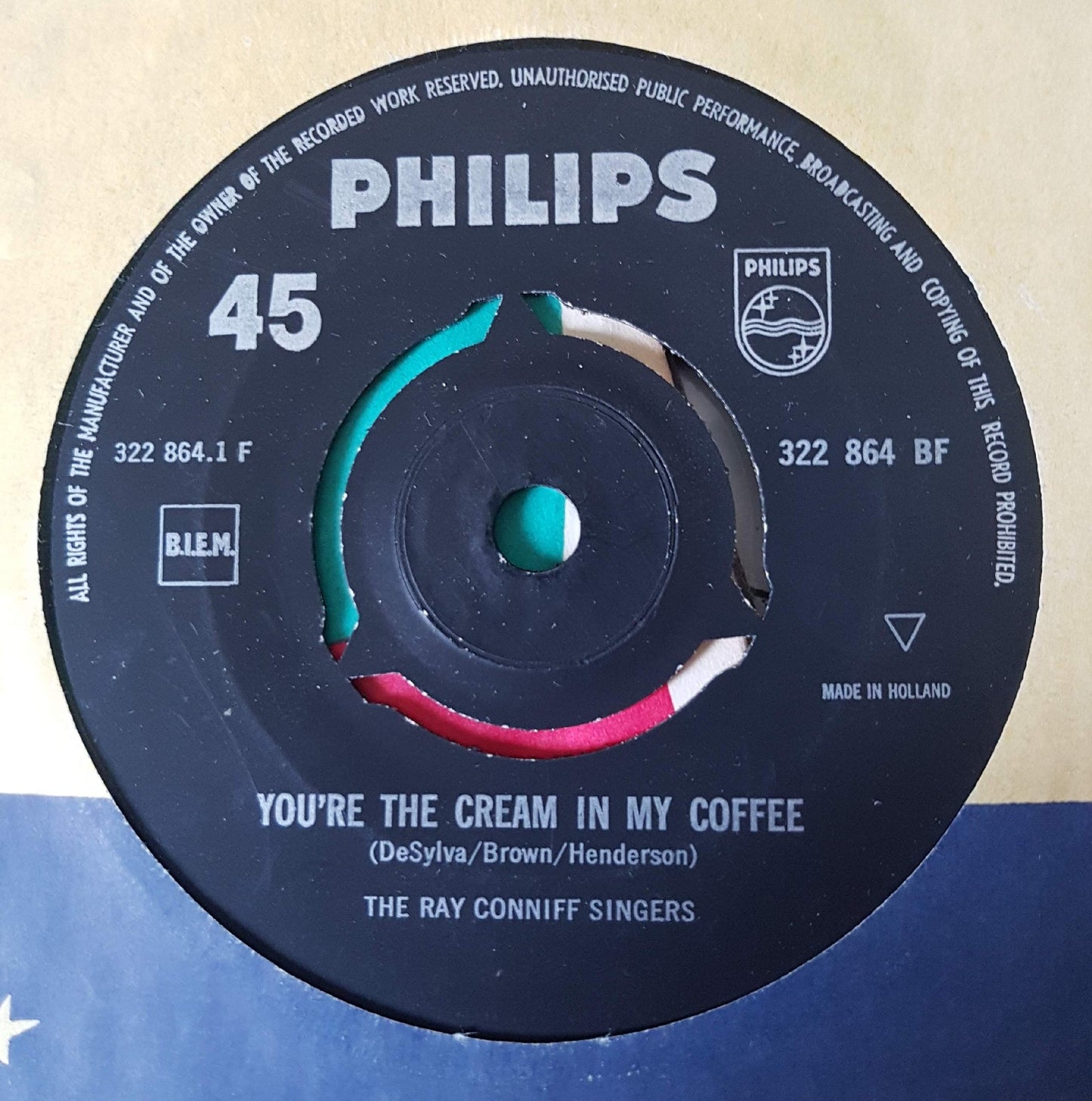 Ray Conniff And The Singers - You’re The Cream In My Coffee Vinyl Singles Vinyl Very Good (VG) <br> Hoes Good Plus (G+)