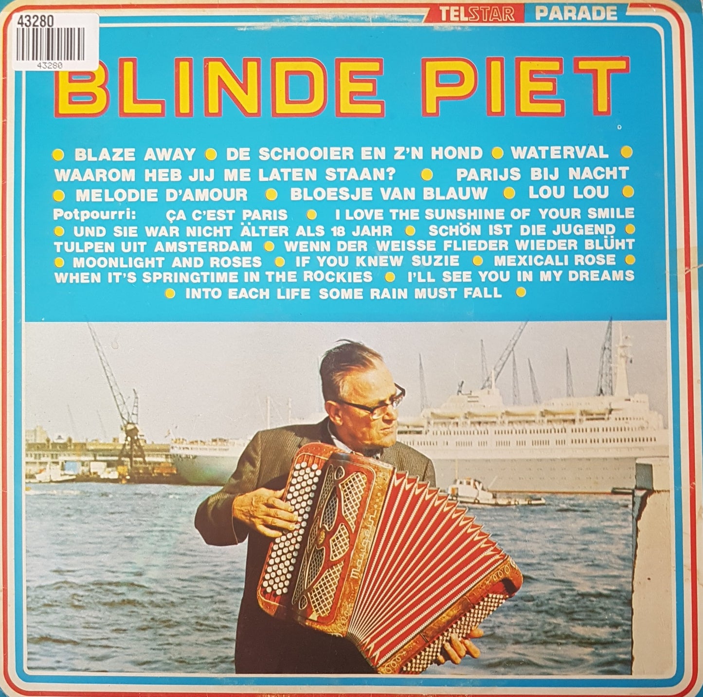 Blinde Piet - Blinde Piet, Accordeon (LP) Vinyl LP Vinyl Very Good (VG) <br> Hoes Good Plus (G+)