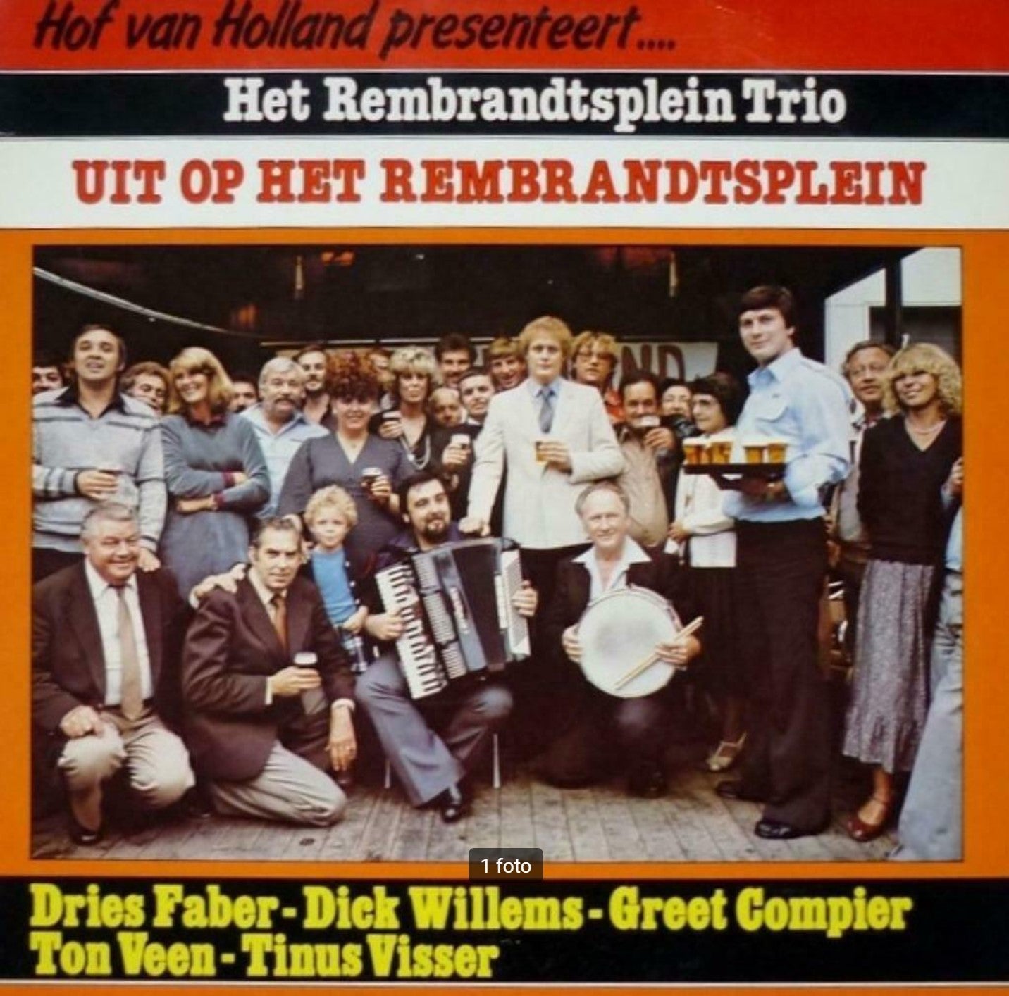 Various - Hof Van Holland Presenteert: Uit Op Het Rembrandtsplein Deel * (LP) Vinyl LP Vinyl Very Good (VG) <br> Hoes Good Plus (G+)