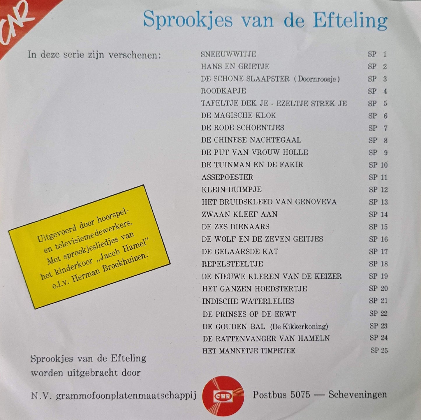 Hetty Berger, Flip v/.d. Schalie - Klein Duimpje Vinyl Singles Vinyl Very Good (VG) <br> Hoes Good Plus (G+)