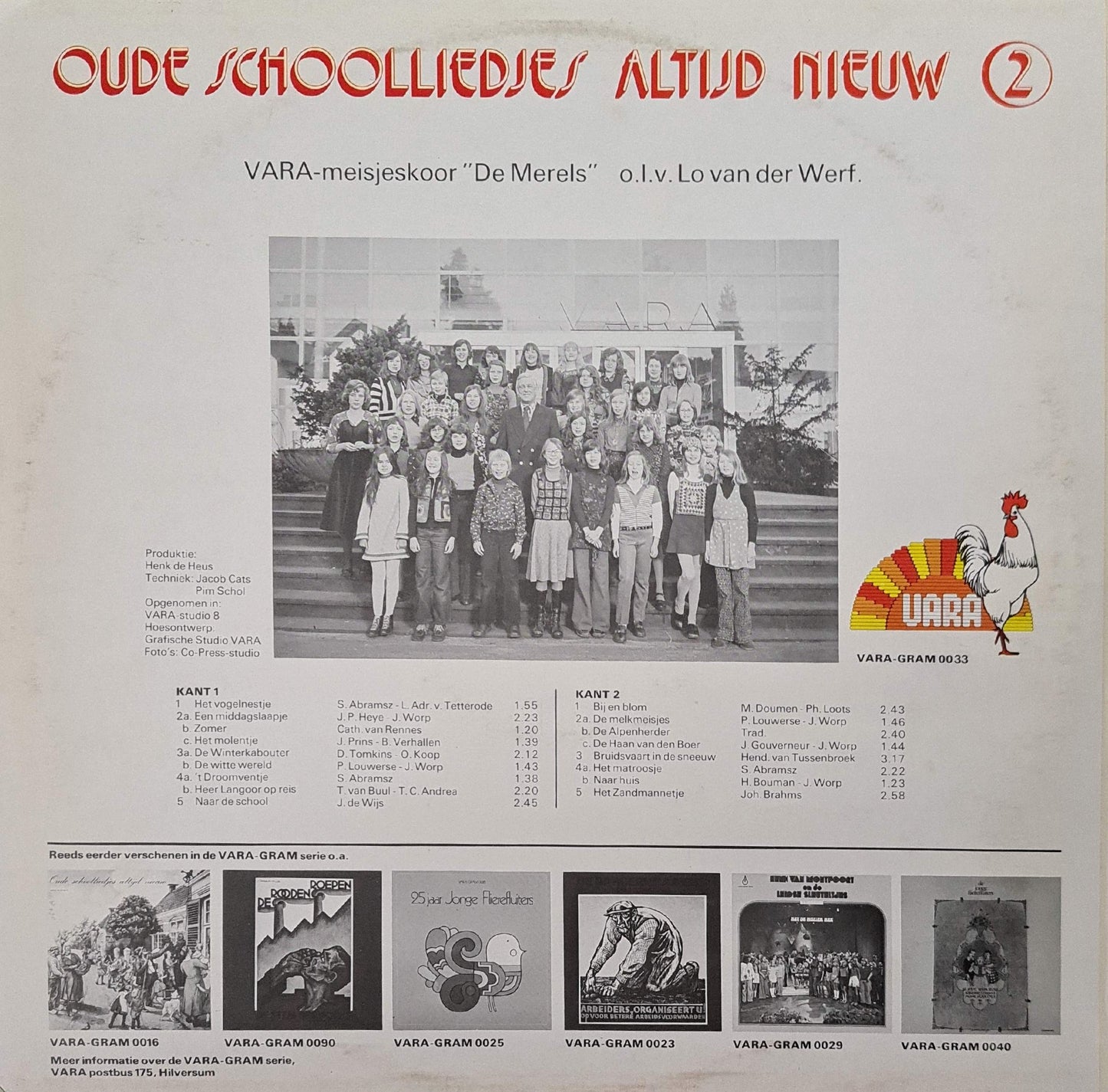Oude Schoolliedjes Altijd Nieuw 2 Meisjeskoor De Merels - Oude Schoolliedjes Altijd Nieuw 2 (LP) Vinyl LP Vinyl Very Good (VG) <br> Hoes Good Plus (G+)