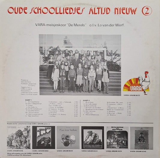 Oude Schoolliedjes Altijd Nieuw 2 Meisjeskoor De Merels - Oude Schoolliedjes Altijd Nieuw 2 (LP) Vinyl LP Vinyl Zeer Goed / Hoesje Goed "VINYLSINGLES.NL"