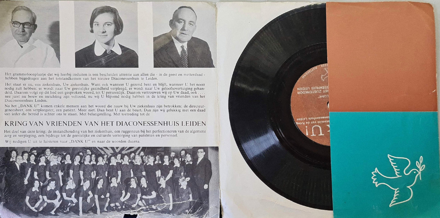 Zusterkoor Van Het Diaconessenhuis Leiden - Dank U (Flexdisk) Flexi-disk Vinyl Very Good (VG) <br> Hoes Good Plus (G+)