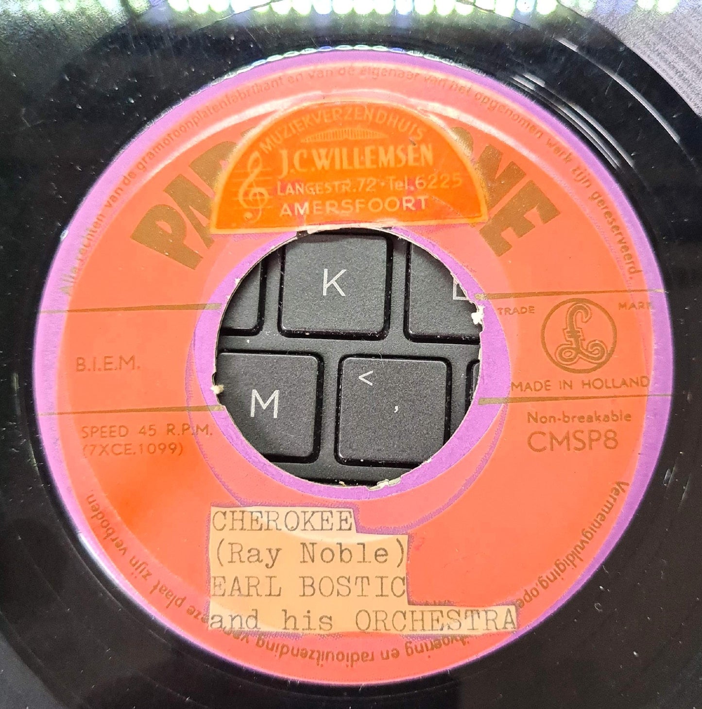 Earl Bostic And His Orchestra - Cherokee Vinyl Singles Vinyl Very Good (VG) <br> Hoes Good Plus (G+)