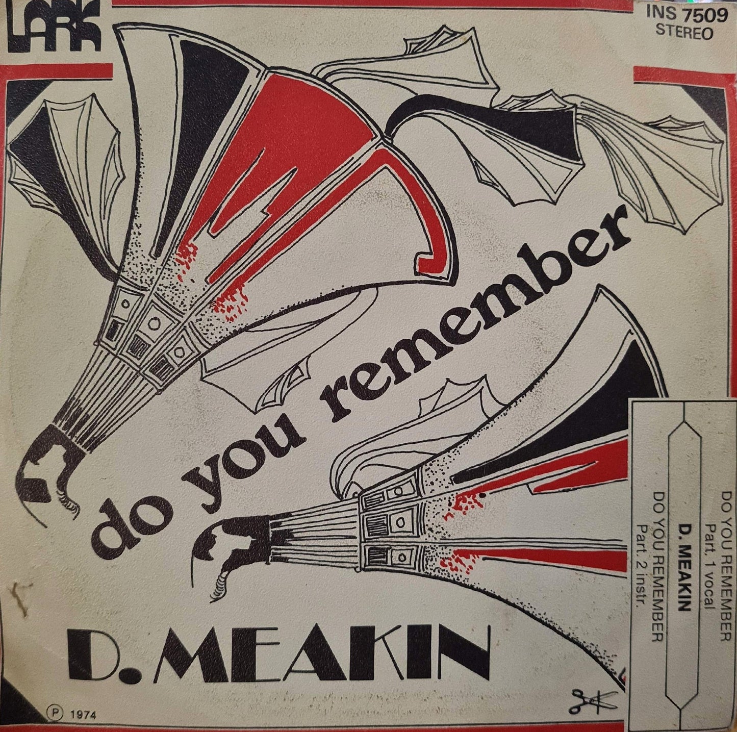 D.Meakin - Do You Remember Vinyl Singles Vinyl Very Good (VG) <br> Hoes Good Plus (G+)