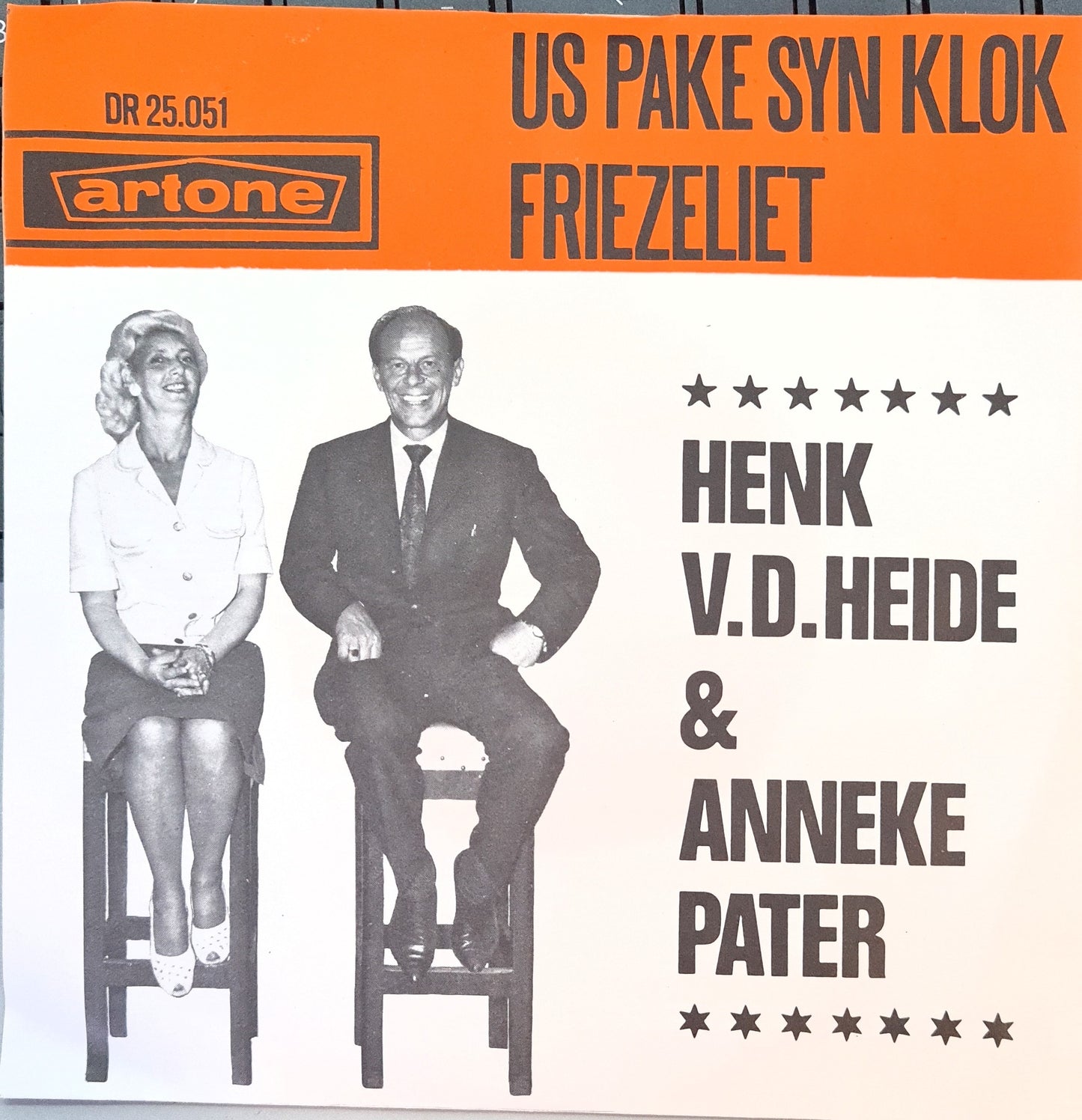 Henk van der Heide en Anneke Pater - Wy Wierne Doe In Pear Vinyl Singles Vinyl Very Good (VG) <br> Hoes Good Plus (G+)