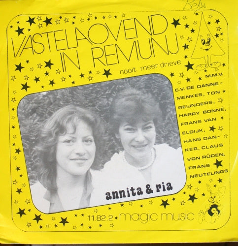 Anita & Ria - Vastelaovend In Remunj Vinyl Singles Vinyl Very Good (VG) <br> Hoes Good Plus (G+)
