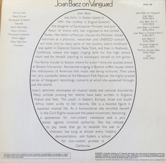 Joan Baez - Joan Baez On Vanguard (LP)