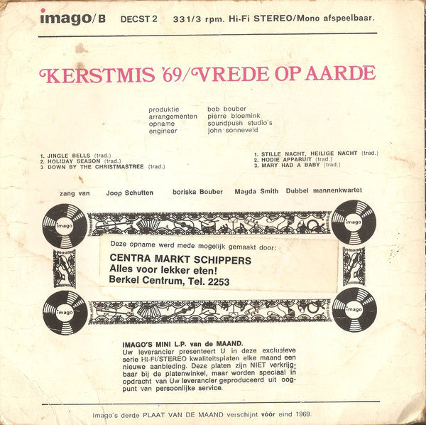 Vrede op aarde - Kerstmis '69 - Vrede Op Aarde 32789 Vinyl Singles EP Vinyl Zeer Goed / Hoesje Goed "VINYLSINGLES.NL"