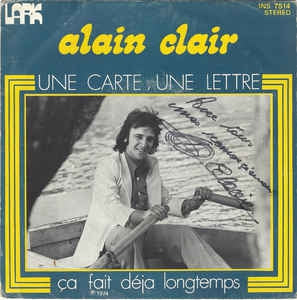 Alain Clair - Une Carte Une Lettre Vinyl Singles Vinyl Goed / Hoes Tekst